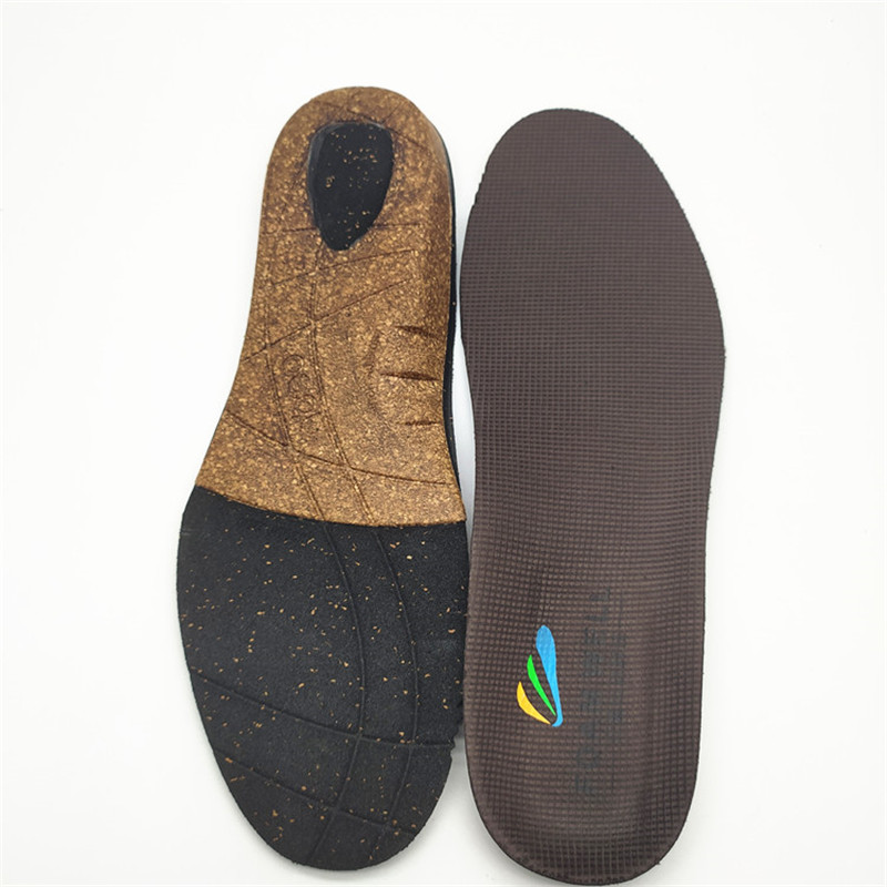 Foamwell GRS Recycled PU Foam Insole with Natural Cork Heel Support